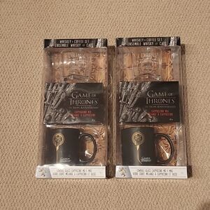 2 SETS NWT Game of Thrones Whiskey and Coffee Set